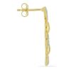 BUY WHITE DIAMOND GEMSTONE 14K GOLD CLASSIC EARRINGS WITH WHITE DIAMOND