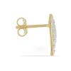 BUY 14K GOLD WHITE DIAMOND GEMSTONE CLUSTER EARRINGS