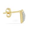 BUY 14K GOLD NATURAL WHITE DIAMOND GEMSTONE CLUSTER EARRINGS