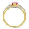BUY 14K GOLD NATURAL GLASS FILLED RUBY GEMSTONE SINGLE STONE RING