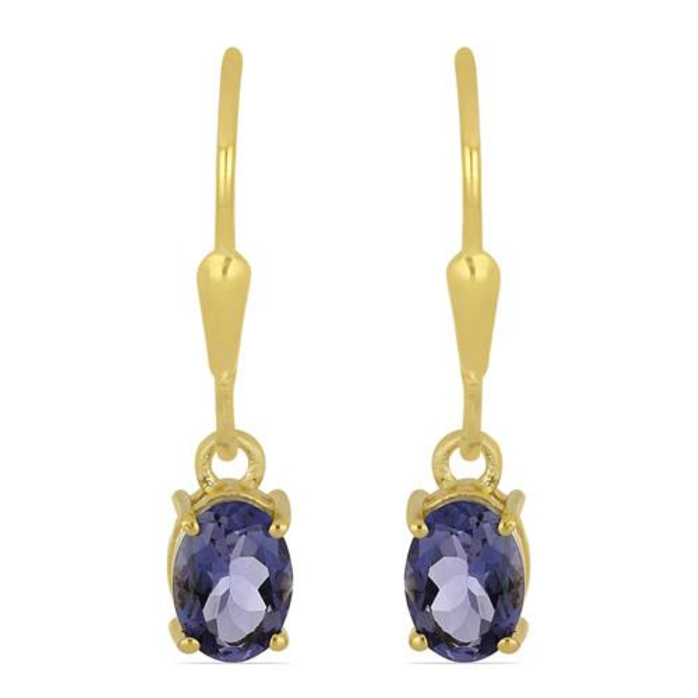 BUY 925 SILVER GOLD PLATED NATURAL GARNET GEMSTONE EARRINGS