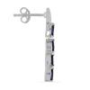 STERLING SILVER BLUE SAPPHIRE GEMSTONE LEAF EARRINGS | JEWELRY MANUFACTURER & WHOLESALE SUPPLIER