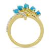 BUY NATURAL  BLUE ETHIOPIAN OPAL GEMSTONE CLASSIC RING IN STERLING SILVER