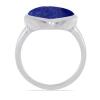 BUY 925 SILVER NATURAL LAPIS LAZULI GEMSTONE BIG STONE RING