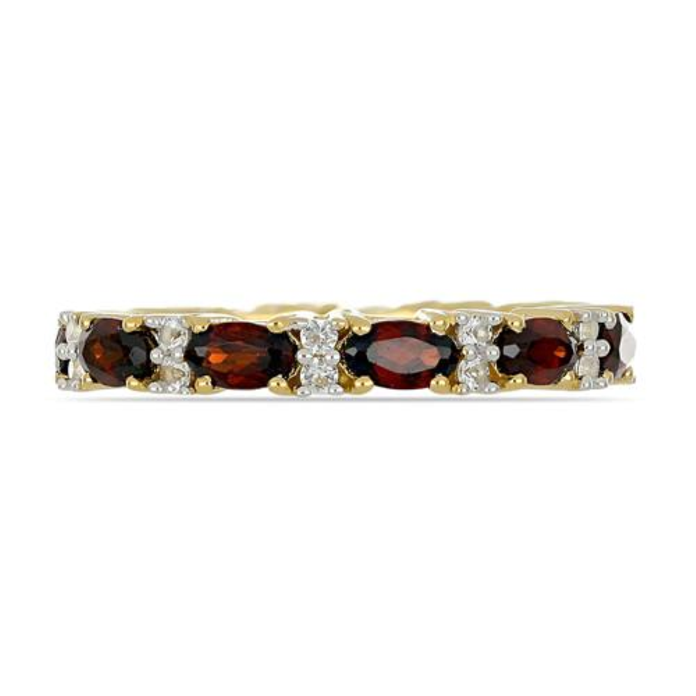 BUY NATURAL GARNET GEMSTONE RING IN  925 STERLING SILVER