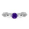 BUY AFRICAN AMETHYST GEMSTONE RING IN RHODIUM PLATED 925 STERLING SILVER | JEWELPIN