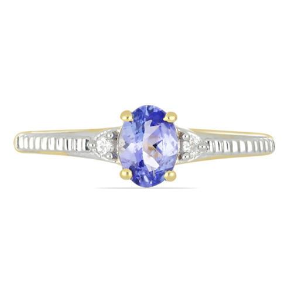 BUY STERLING SILVER TANZANITE GEMSTONE CLASSIC RING