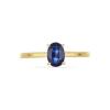 BUY STERLING SILVER GOLD PLATED NATURAL BLUE KYANITE GEMSTONE RING