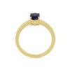 BUY STERLING SILVER GOLD PLATED NATURAL BLUE KYANITE GEMSTONE RING