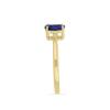 BUY STERLING SILVER GOLD PLATED NATURAL BLUE KYANITE GEMSTONE RING