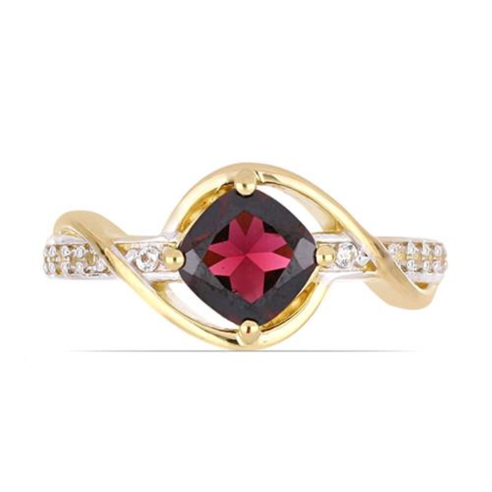 BUY 925 SILVER REAL RHODOLITE GEMSTONE CLASSIC RING
