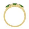 BUY 925 SILVER GOLD PLATED REAL CHROME DIOPSIDE GEMSTONE  RING