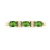 BUY 925 SILVER GOLD PLATED REAL CHROME DIOPSIDE GEMSTONE  RING
