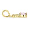 BUY 14K GOLD  MORGANITE GEMSTONE CLASSIC PENDANTWITH WHITE DIAMOND