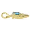 BUY 925 SILVER NATURAL LONDON BLUE TOPAZ GEMSTONE  CLASSIC PENDANT
