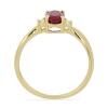 BUY NATURAL GLASS FILLED RUBY GEMSTONE CLASSIC RING IN STERLING SILVER