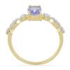 BUY REAL TANZANITE GEMSTONE CLASSIC RING IN STERLING SILVER
