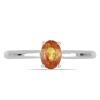 BUY NATURAL ORANGE SAPPHIRE GEMSTONE RING IN 925 SILVER