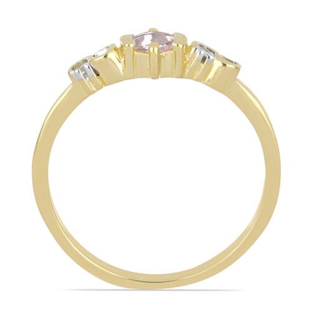 BUY 14K GOLD NATURAL MORGANITE GEMSTONE CLASSIC RING
