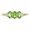 BUY NATURAL CHROME DIOPSIDE GEMSTONE GOLD PLATED RING IN 925 SILVER