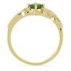 BUY 14K GOLD NATURAL CHROME DIOPSIDE GEMSTONE CLASSIC RING WITH WHITE DIAMOND