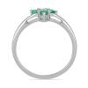 BUY STERLING SILVER NATURAL EMERALD MULTI GEMSTONE RING