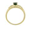 BUY REAL CHROME DIOPSIDE GEMSTONE GOLD PLATED RING IN 925 SILVER