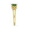 BUY REAL CHROME DIOPSIDE GEMSTONE GOLD PLATED RING IN 925 SILVER