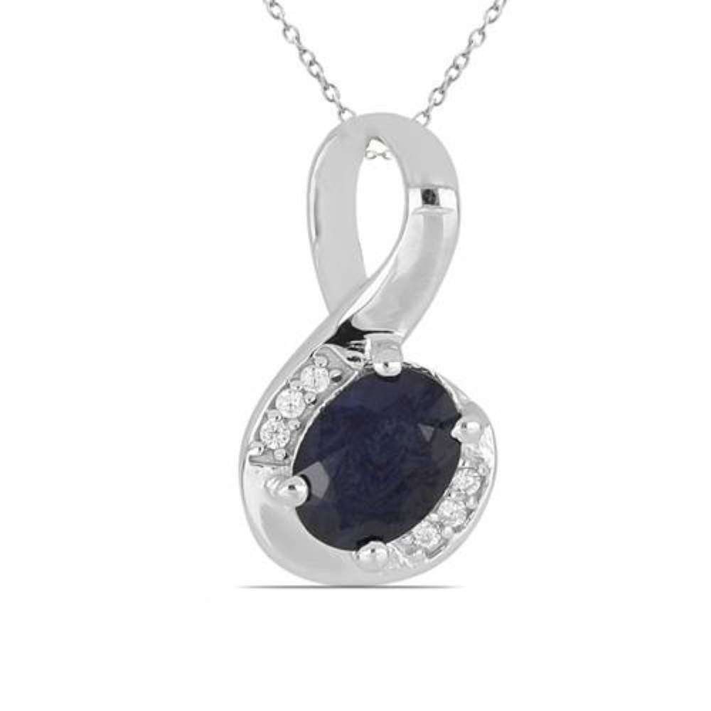 BUY 925 SILVER NATURAL YELLOW SAPPHIRE GEMSTONE CLASSIC PENDANT