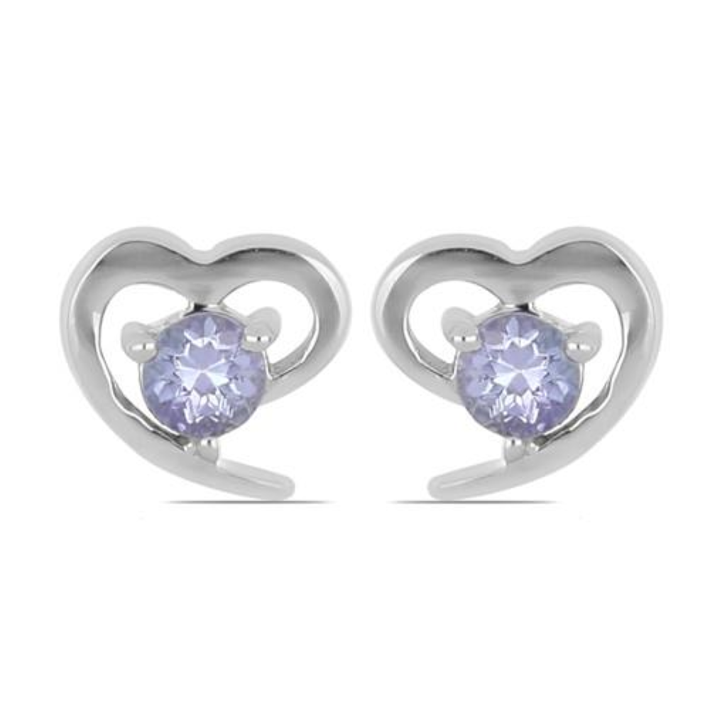 BUY 925 SILVER GENUINE RHODOLITE SINGLE STONE EARRINGS