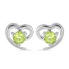 BUY 925 SILVER GENUINE RHODOLITE HEART GEMSTONE EARRINGS – BULK WHOLESALE SUPPLIER USA