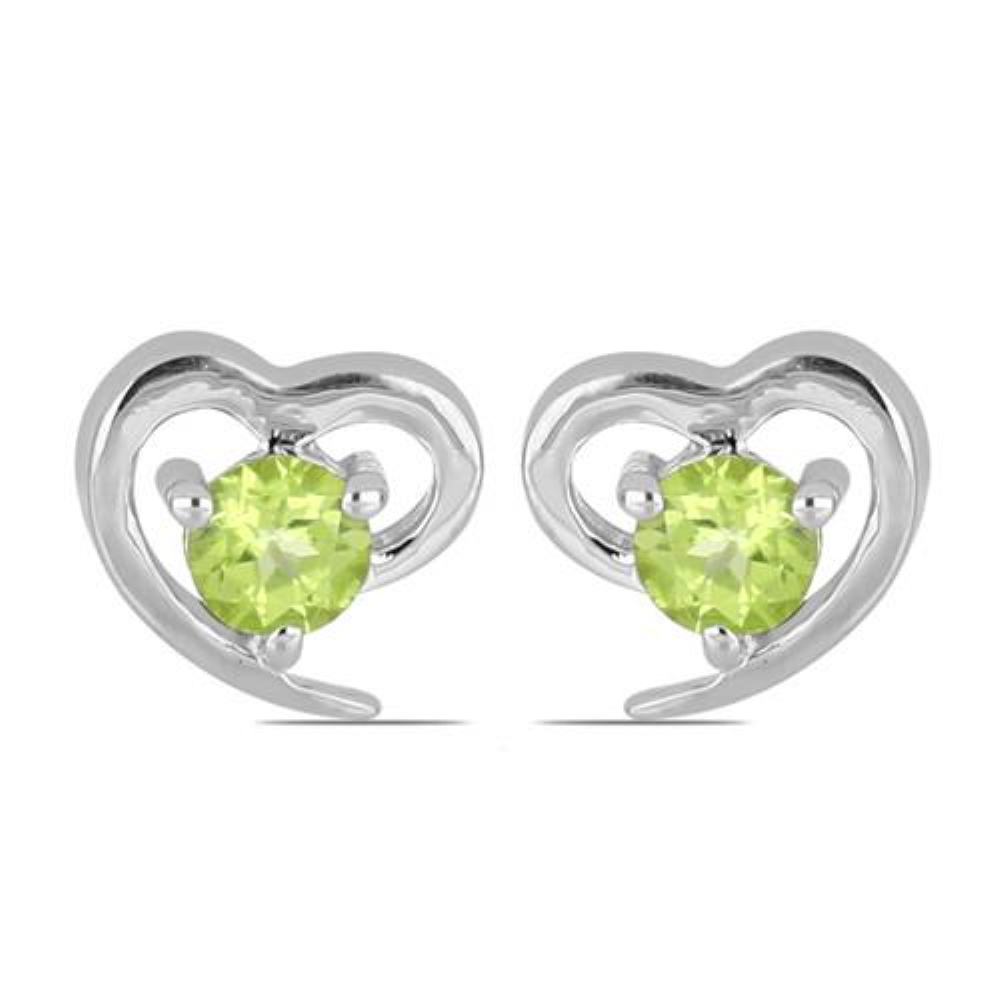 BUY 925 SILVER GENUINE RHODOLITE SINGLE STONE EARRINGS