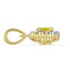 BUY REAL YELLOW SAPPHIRE GEMSTONE 14K GOLD HALO PENDANT WITH WHITE DIAMOND