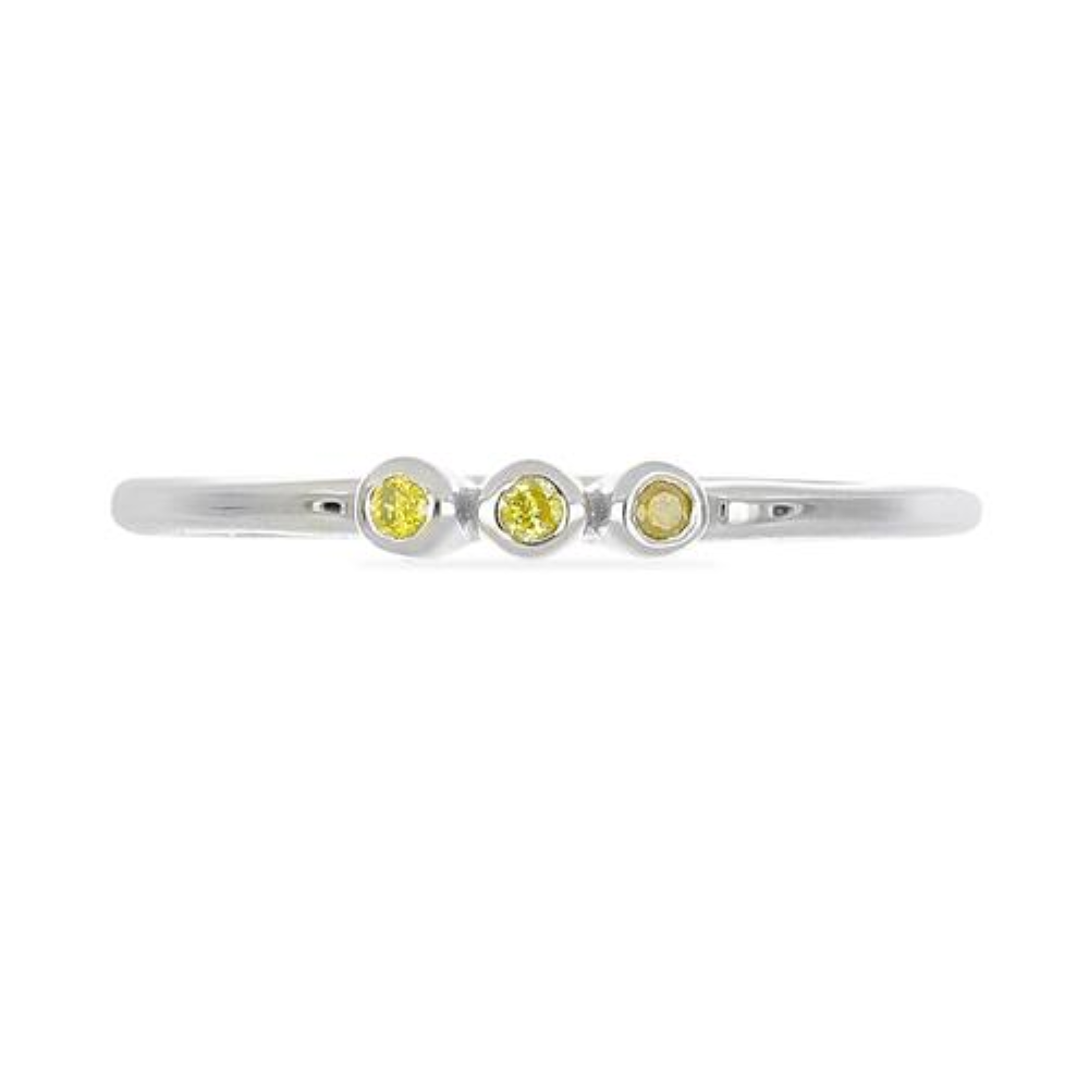 BUY NATURAL YELLOW DIAMOND DOUBLE CUT GEMSTONE RING IN 925 SILVER