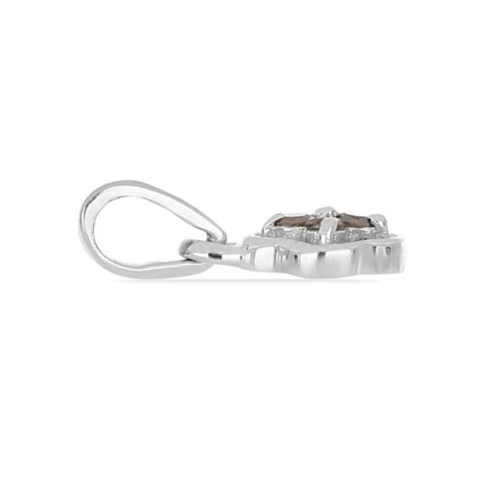 BUY NATURAL RED DIAMOND DOUBLE CUT GEMSTONE PENDANT IN 925 SILVER