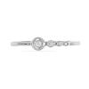BUY STERLING SILVER NATURAL WHITE DIAMOND DOUBLE CUT GEMSTONE RING
