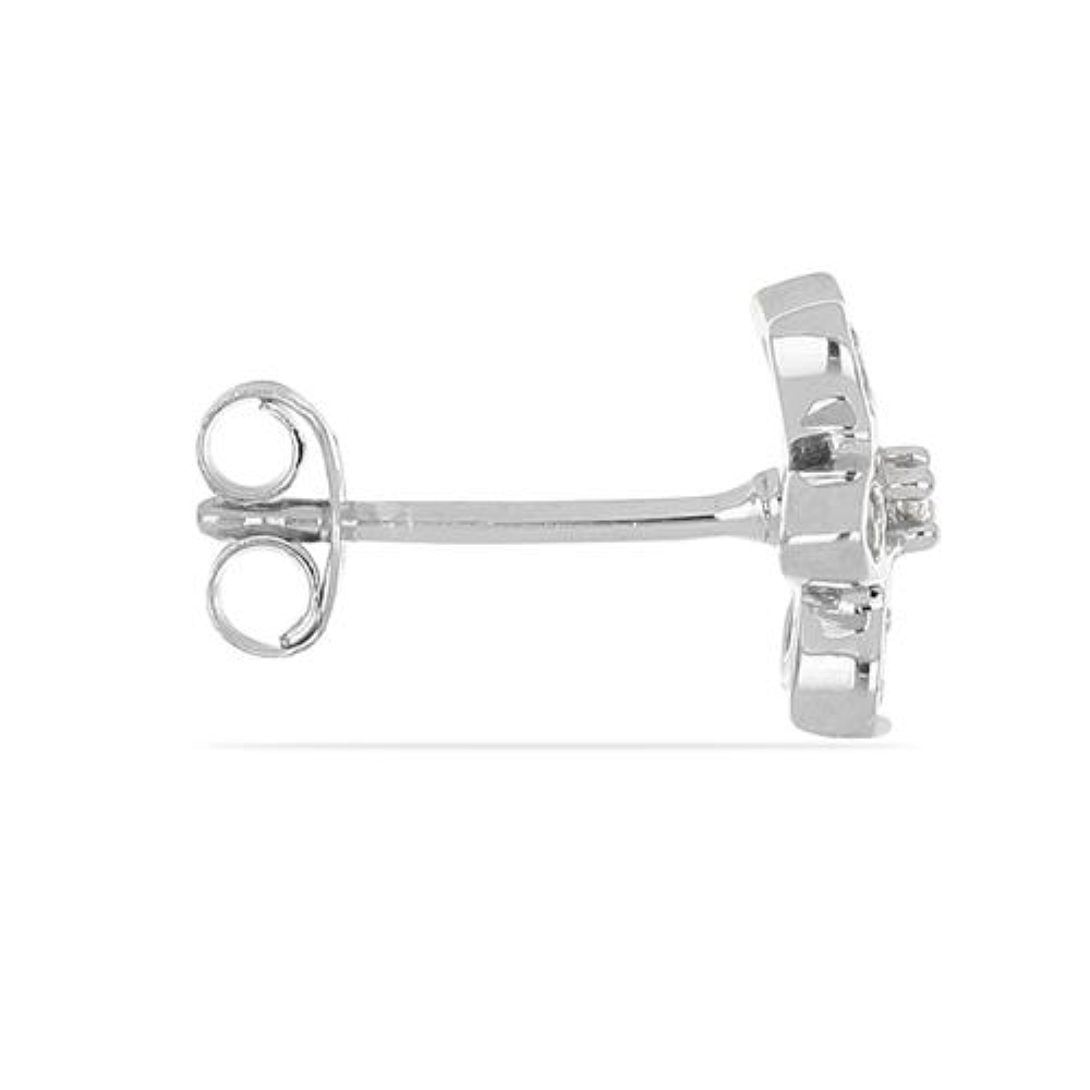 BUY NATURAL WHITE DIAMOND DOUBLE CUT GEMSTONE EARRINGS IN 925 SILVER