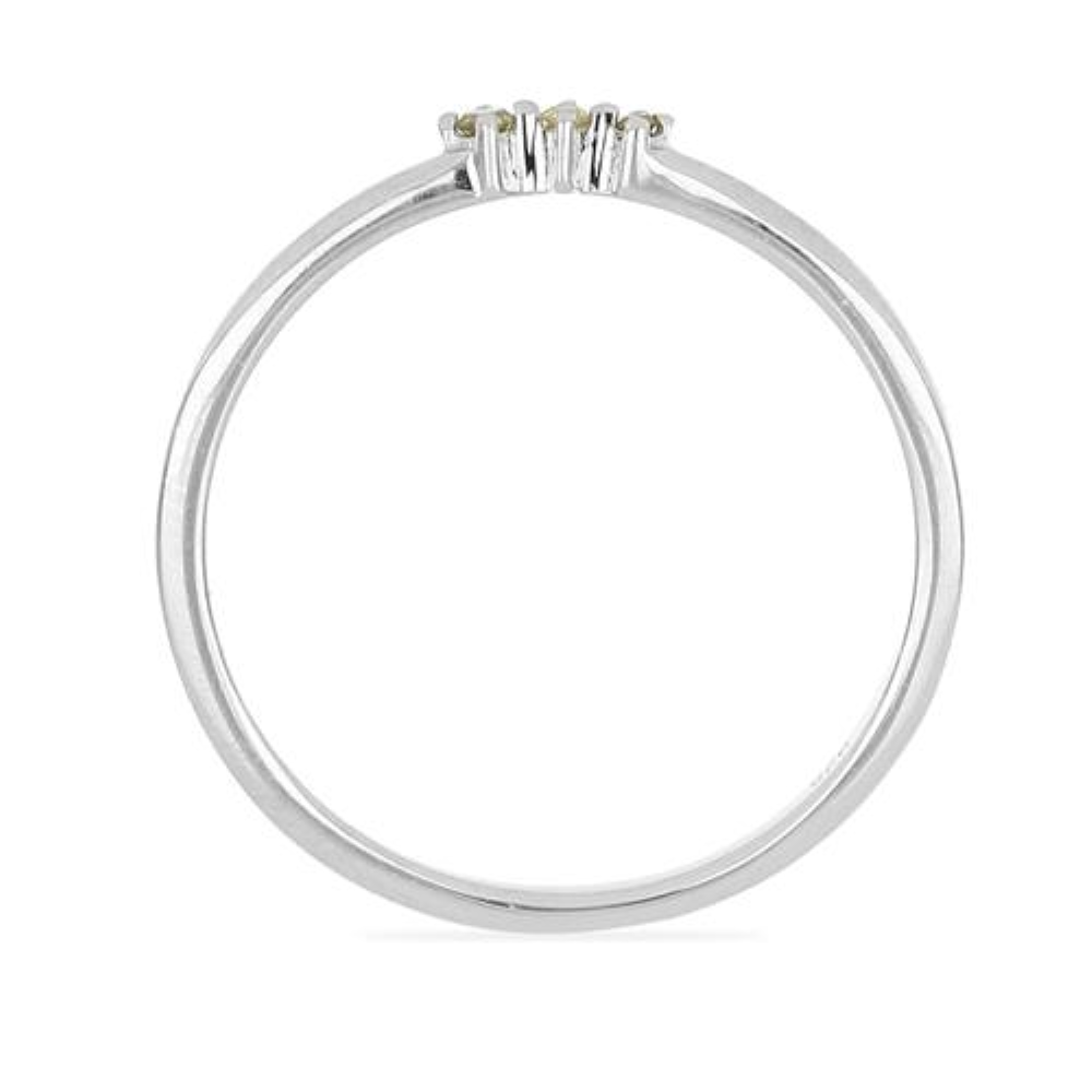 BUY REAL YELLOW DIAMOND DOUBLE CUT GEMSTONE RING IN STERLING SILVER