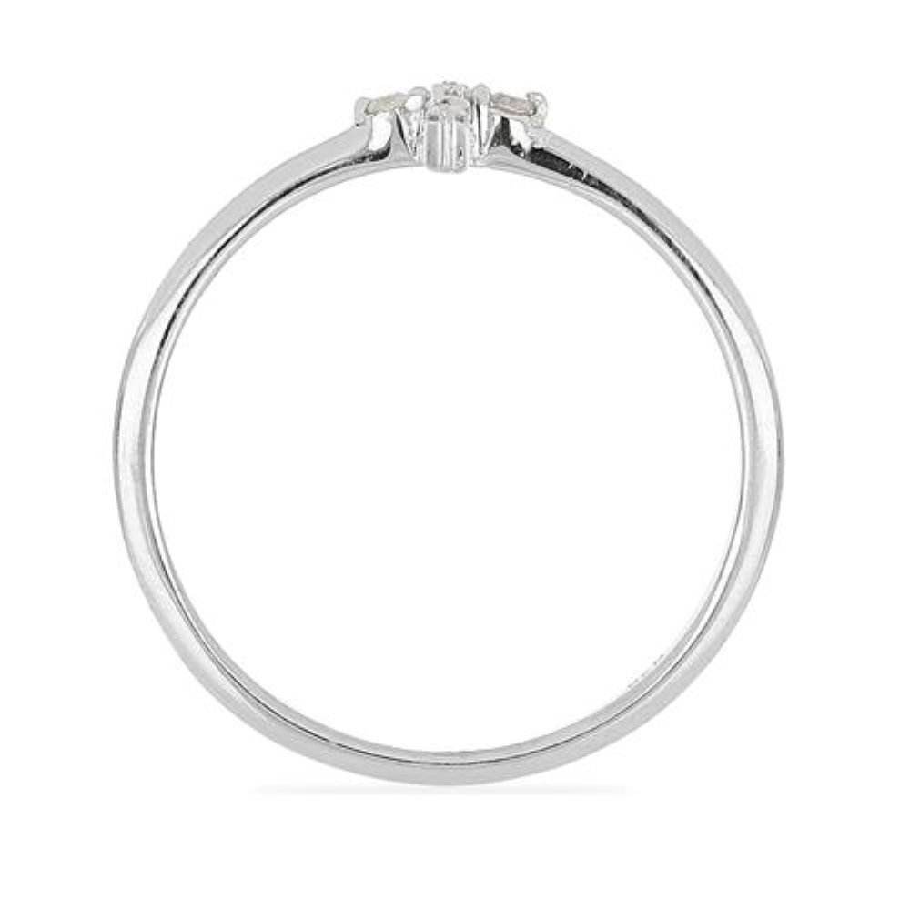 BUY REAL WHITE DIAMOND DOUBLE-CUT GEMSTONE RING IN 925 SILVER
