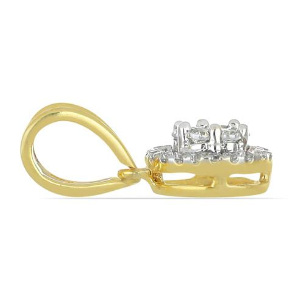 BUY 14K GOLD REAL WHITE DIAMOND GEMSTONE HALO PENDANT