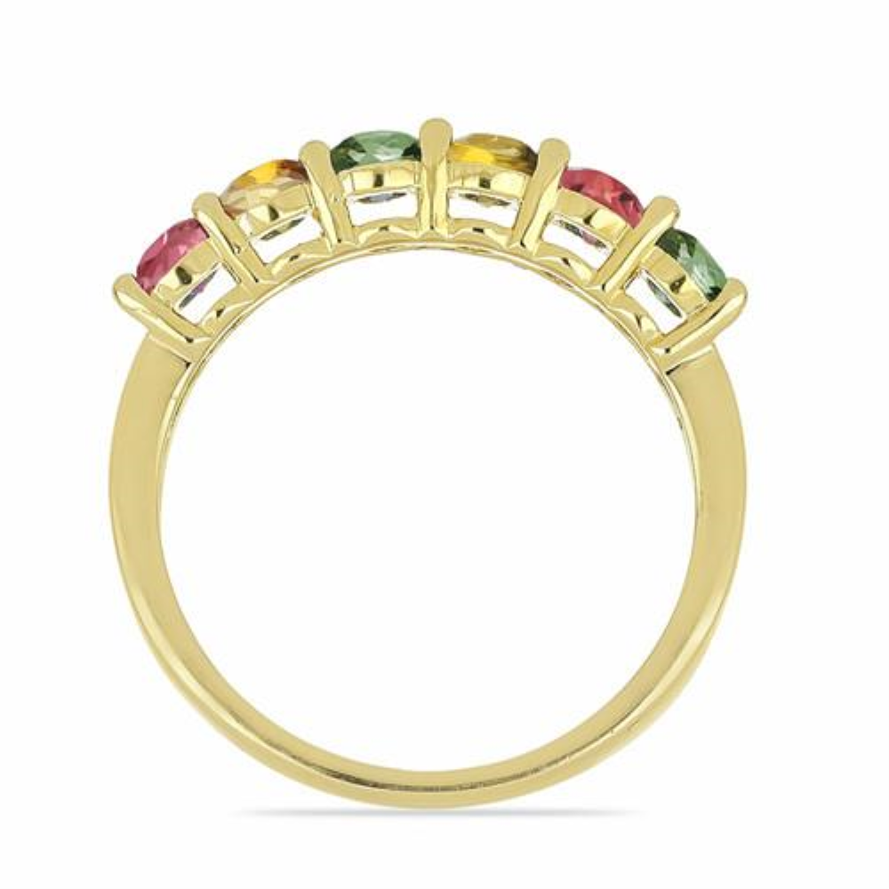 BUY 14K GOLD RING WITH MULTI TOURMALINE GEMSTONE