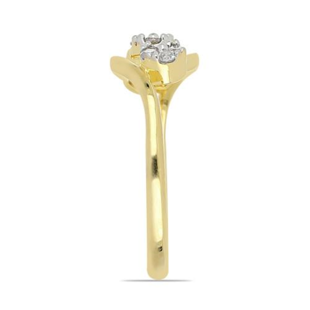 BUY 14K GOLD NATURAL WHITE DIAMOND GEMSTONE CLASSIC RING