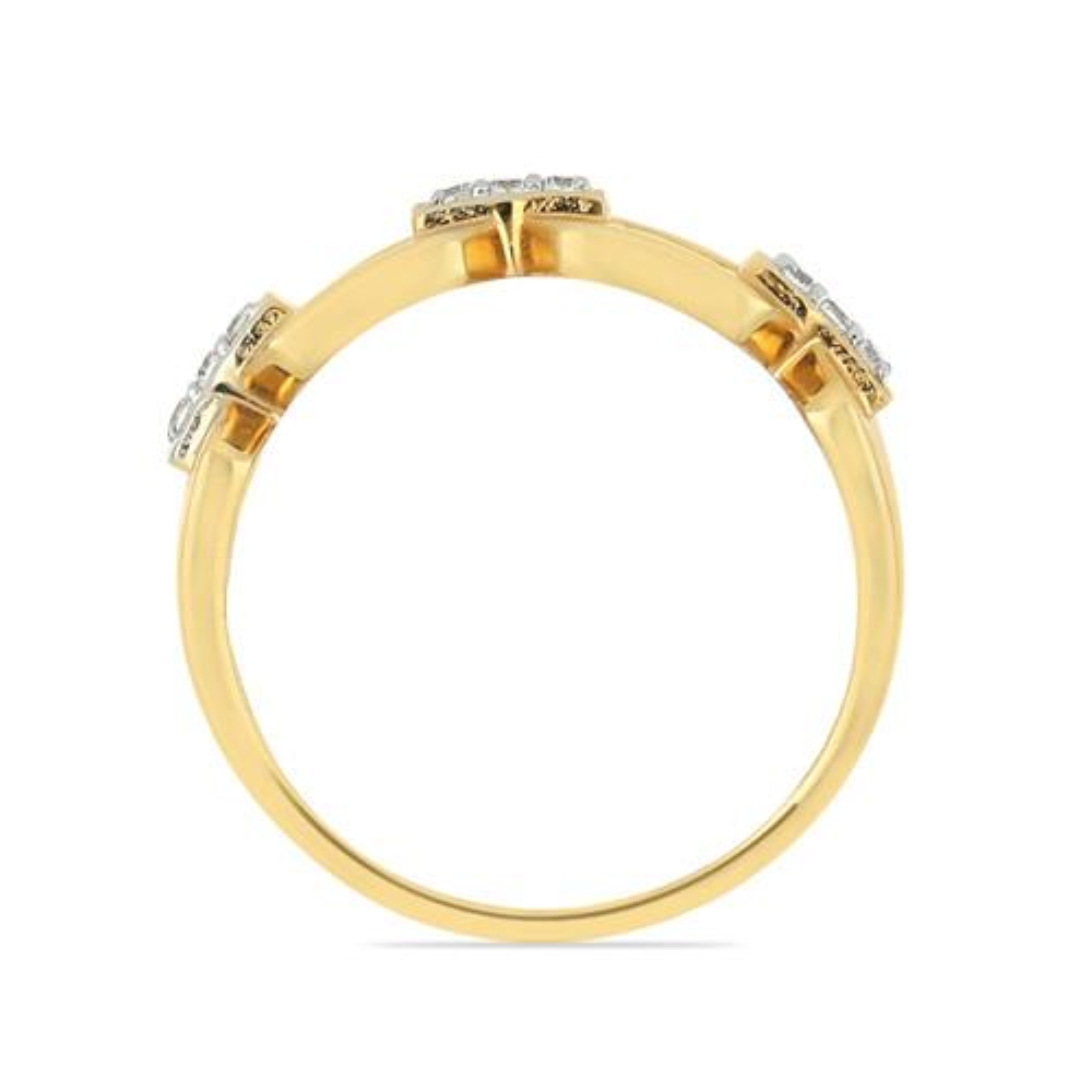 BUY 14K GOLD REAL WHITE DIAMOND GEMSTONE CLASSIC RING