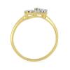BUY 14K GOLD NATURAL WHITE DIAMOND GEMSTONE STYLISH RING