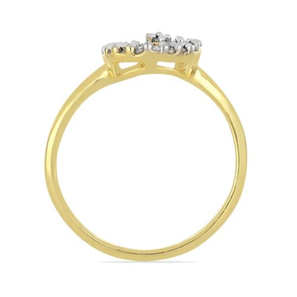 BUY 14K GOLD NATURAL WHITE DIAMOND GEMSTONE STYLISH RING