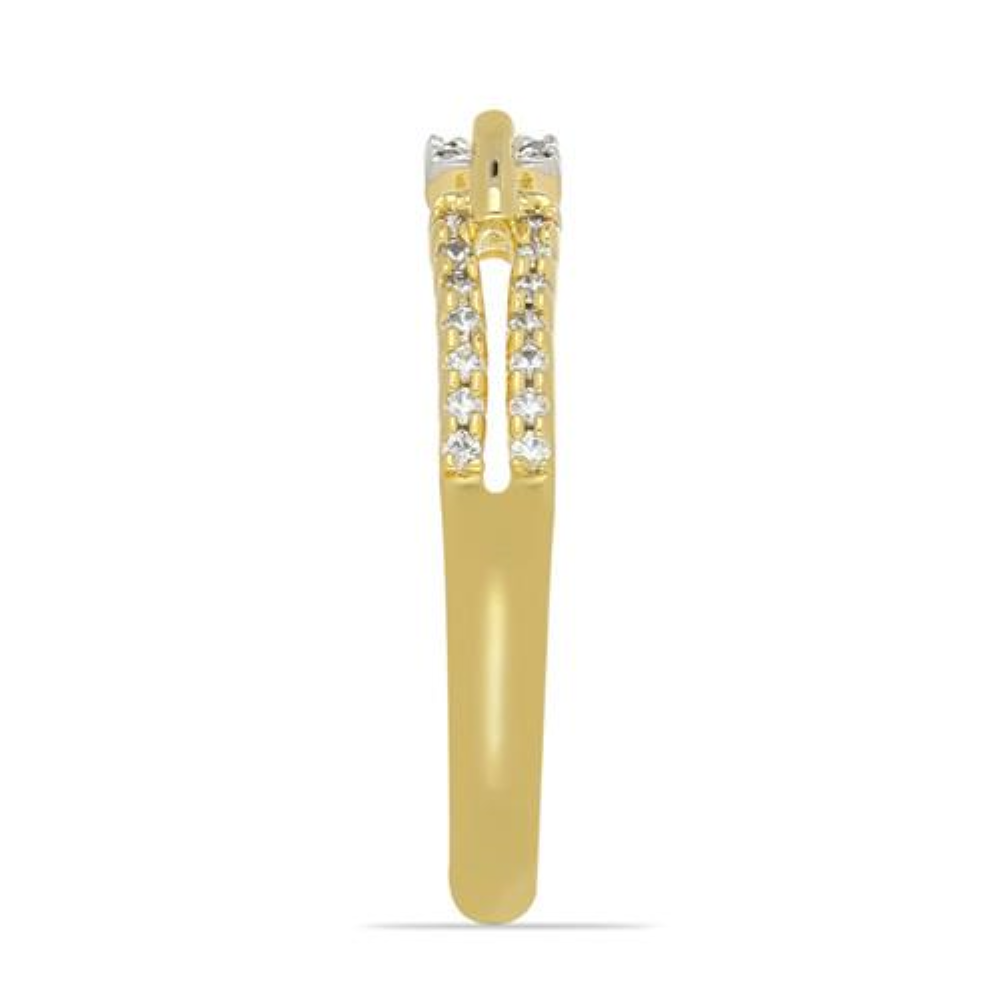 BUY NATURAL WHITE DIAMOND GEMSTONE CLASSIC RING IN 14K GOLD