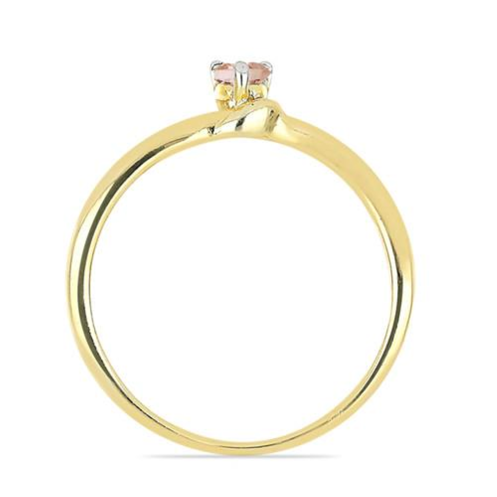 BUY 14K GOLD NATURAL MORGANITE GEMSTONE SINGLE STONE RING