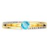 BUY 14K GOLD REAL APATITE GEMSTONE RING WITH WHITE DIAMOND