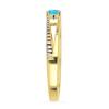 BUY 14K GOLD REAL APATITE GEMSTONE RING WITH WHITE DIAMOND
