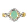 BUY 14K GOLD NATURAL EMERALD GEMSTONE CLASSIC RING